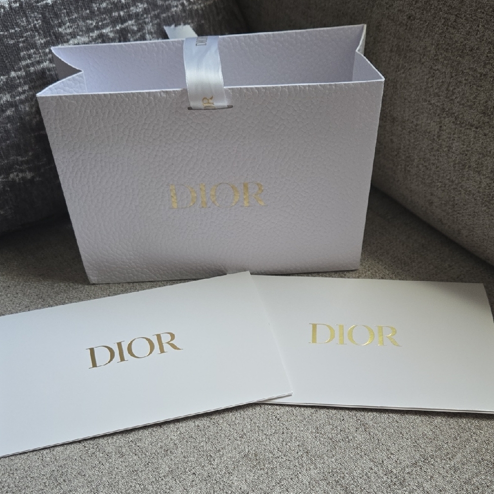 Dior White and Gold Luxury Bag Set